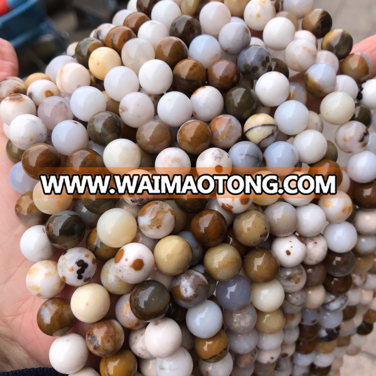 China factory natural opal 10mm stone round beads for DIY jewelry