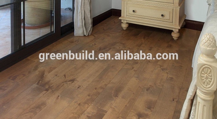 18mm Rustic Style Cross Handscraped Birch Wood Timber Flooring