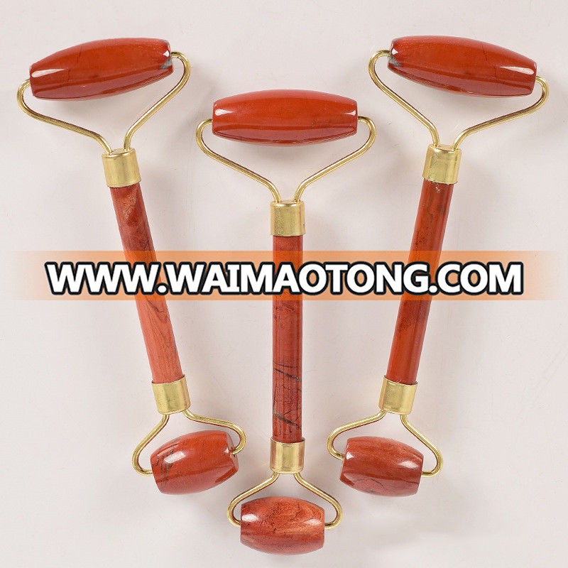 Wholesale Redstone Jade Face Massage Roller Facial Massager Welded Crystal Roller