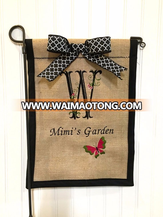 New arrival 2016 burlap garden decoration flag