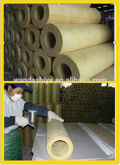 Hot selling rock wool pipe laminated alum foil cover