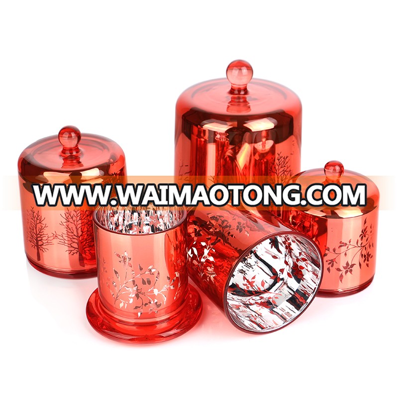 Electroplating Color Empty Glass Candle Jars