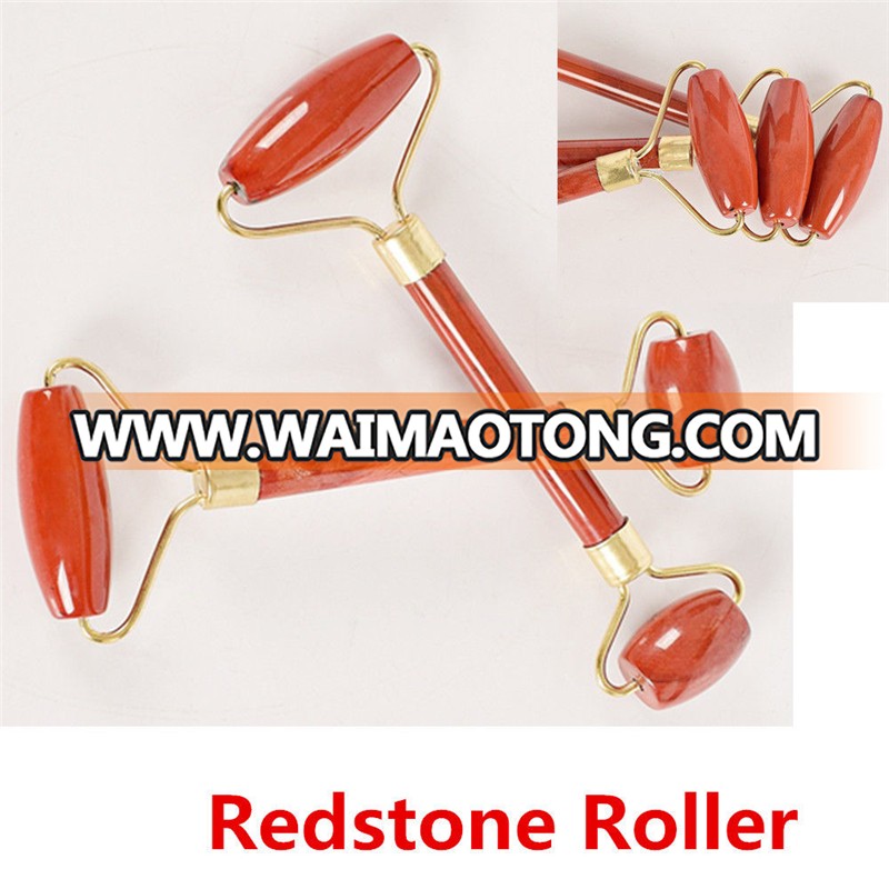 Wholesale Redstone Jade Face Massage Roller Facial Massager Welded Crystal Roller