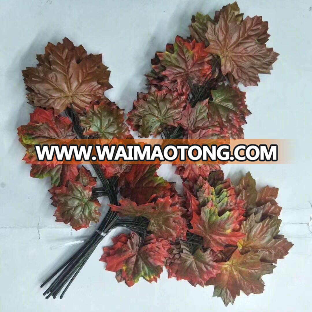 Artificial red maple tree leaves wholesale Brance