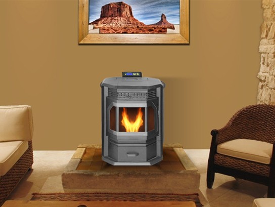 freestanding or insert indoor using biomass pellet stove