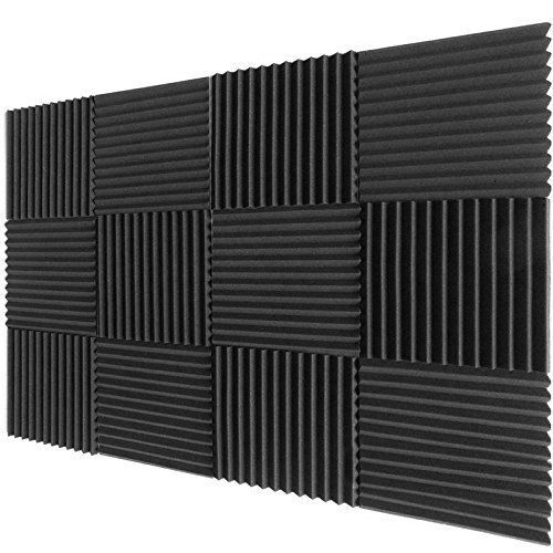 Amazon Wedge 1inches Studio Soundproofing Foam Wall Tiles with Self adhesive