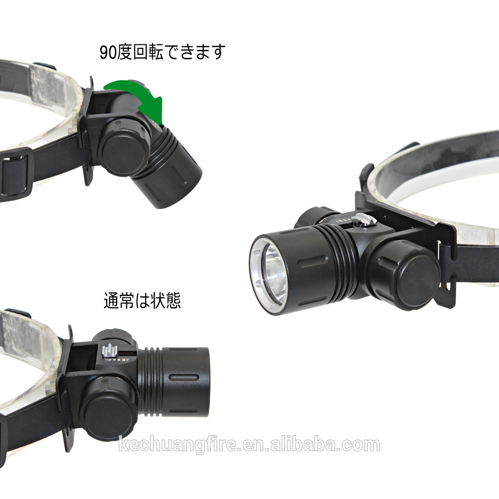 Kechuang fire 1200 Lumens Diving Headlight Led Flashlight Waterproof Headlamp Underwater led headlight with XM-L2 LED