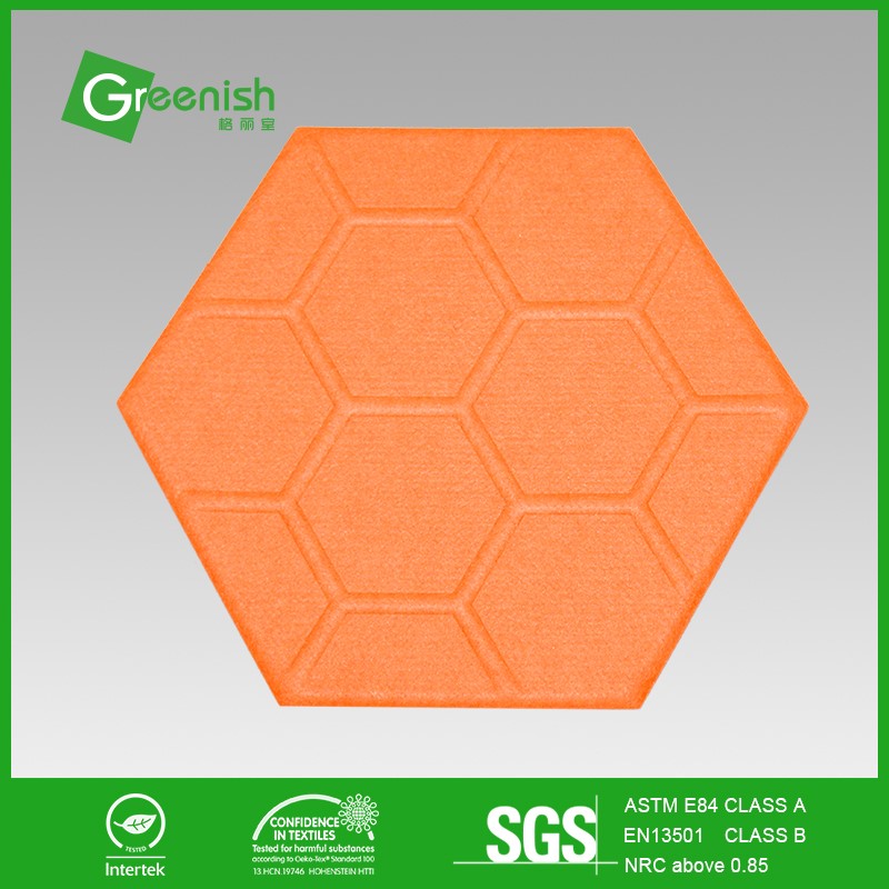 Moldable honeycomb polyester fiber 3d acoustic wall panel