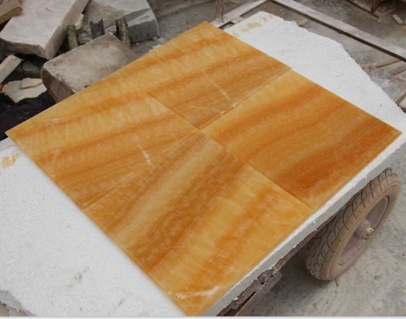 Luxury polished marble slab tiger onyx cut to size