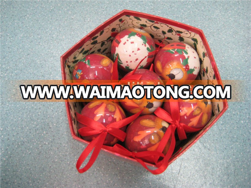 polystyrene foam Christmas ball covered with paper-EPS foam christmas ball for christmas promotion