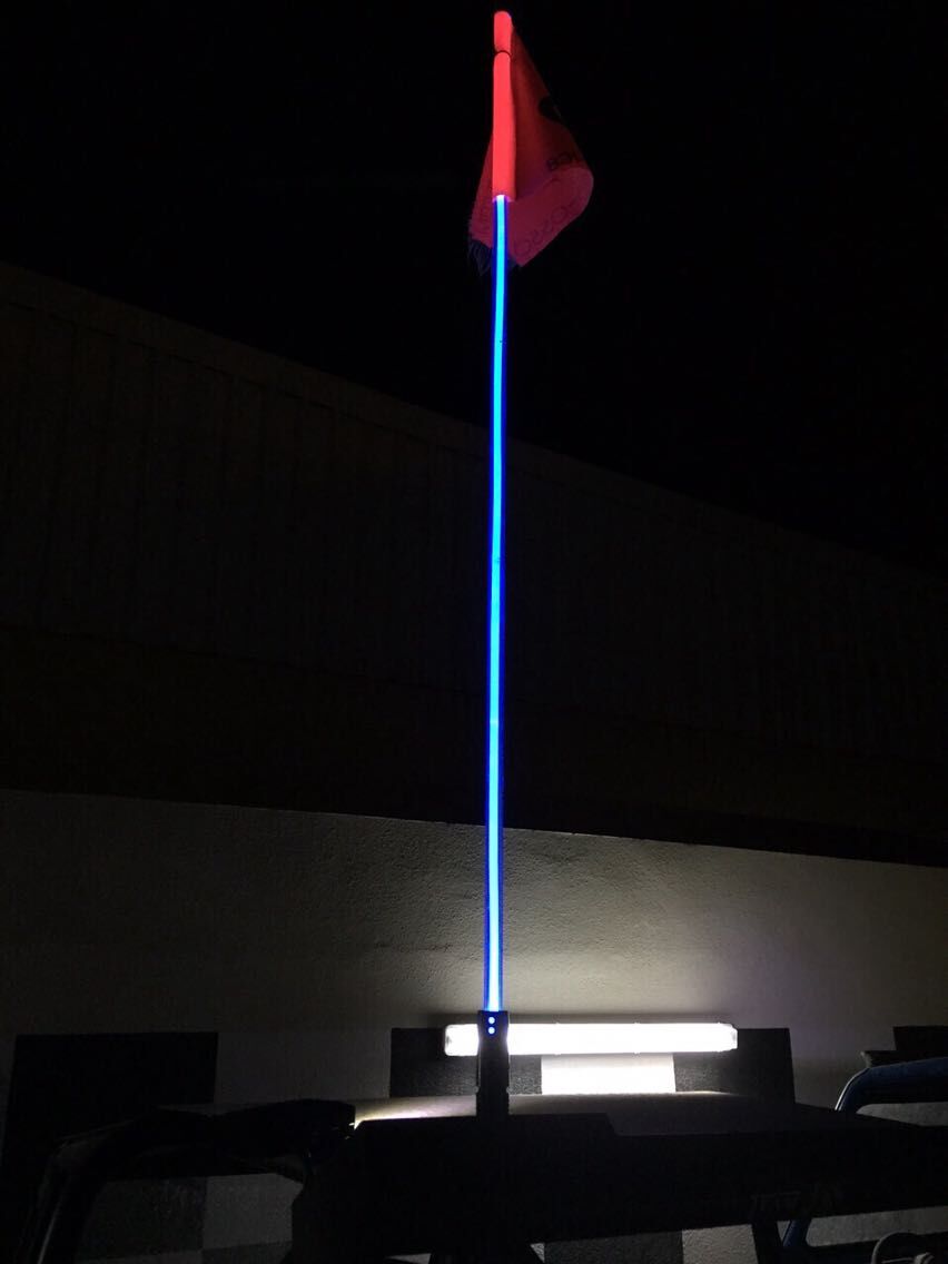 Factory supplier multicolors RGB auto flag led lights antenna for truck/motocycle fiber optic pole quick release car flag light