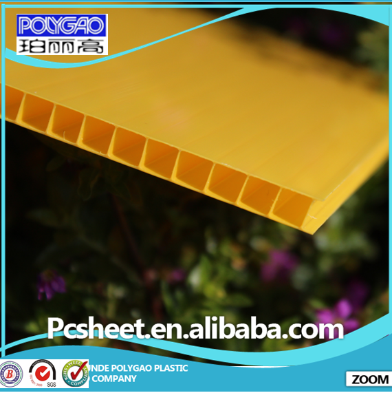 10 years guarantee good quality polycarbonate hollow sheet used for greenhouse