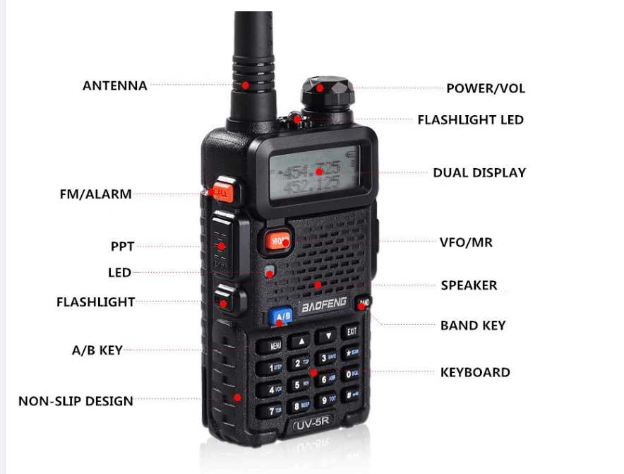 powerful professional walkie talkie Two Way Radio Digital Wireless UV-5R