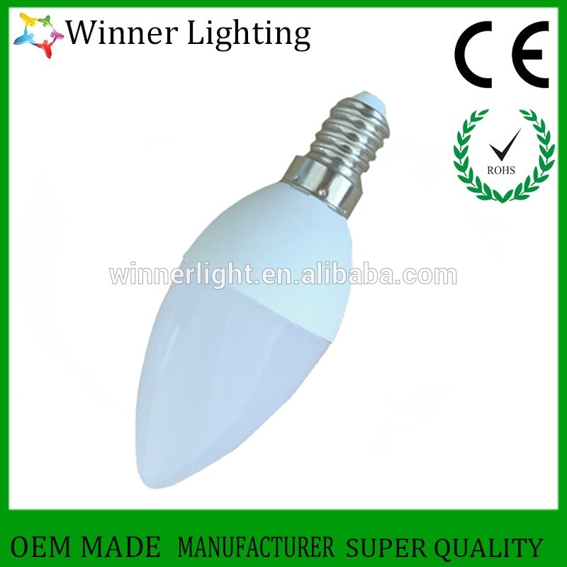 CE ROHS E14 LED Candle Light 3w 5w LED Aluminum Body Candle Bulbs 85-265V cool white led lighting bulb