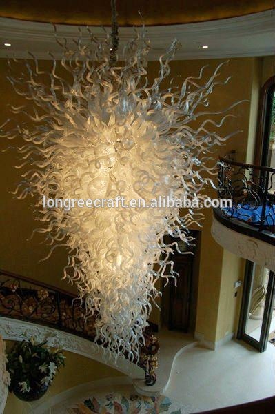 Modern Large Handmade LED Blown Murano Glass Chandelier Lighting for Hotel