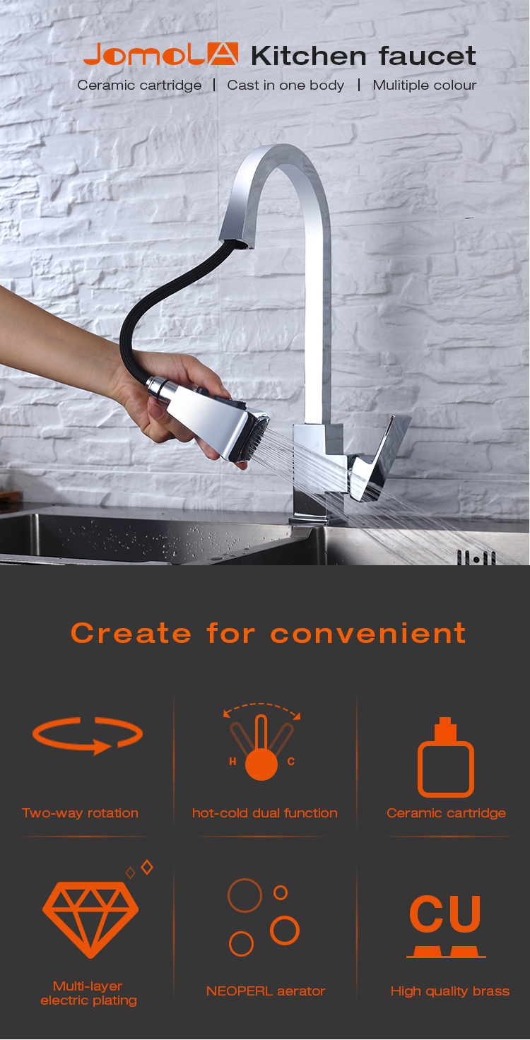 modern upc pull out kitchen faucet