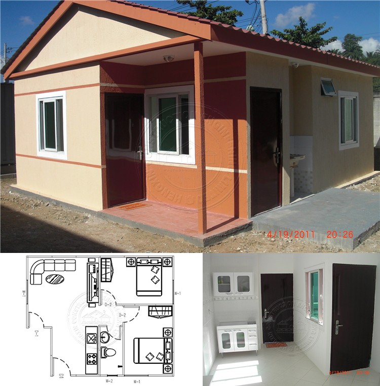 Good insulated Real Estate well designed flat roof prefab house