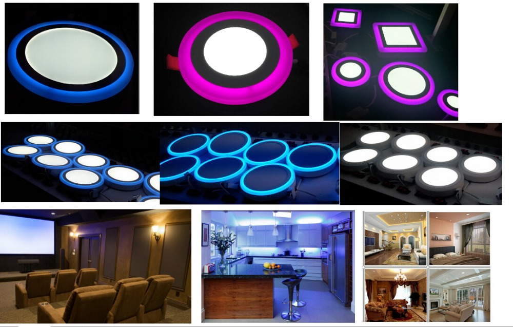 decorative RGB color Slim/Surface mounted colorful led panel light