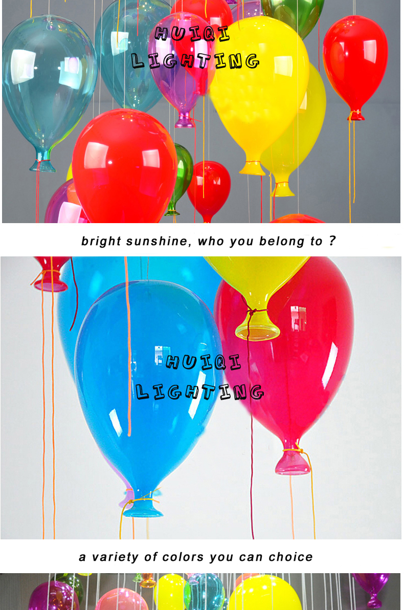 Wholesale Kids' modern decorative colrful balloon light for kids bedroom