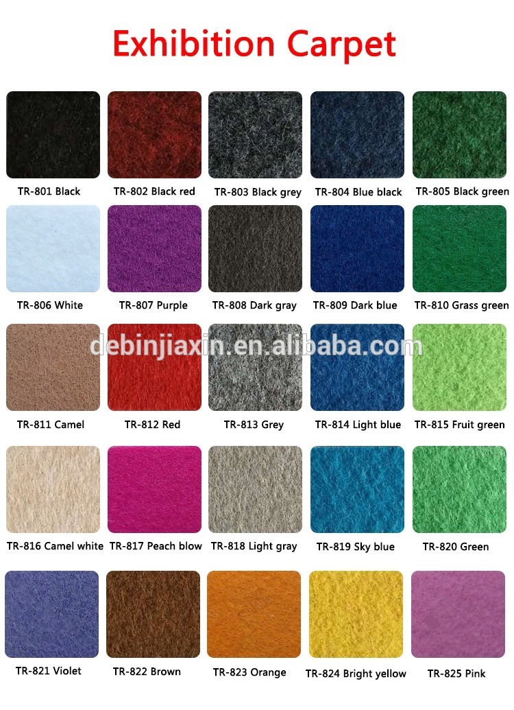 100% Polyester Colorful Exhibition Wine Red Carpet Plain Velour Event Carpet