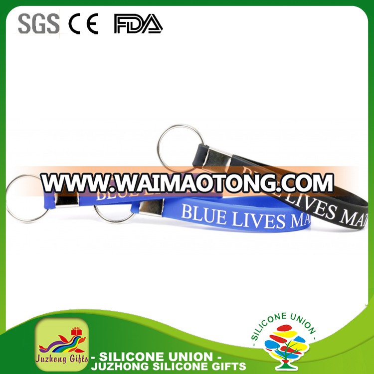 Promotion Custom Logo Silicone Wristband Keychain