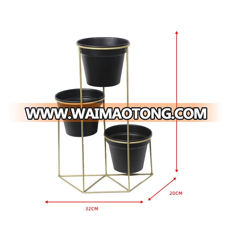 Classic Unique Wedding Decoration  Flower Pot Stand With 3 Flower Pot