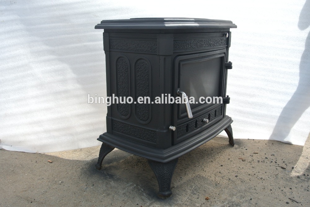 wood burning stove with back jacket, 14kw boiler stove