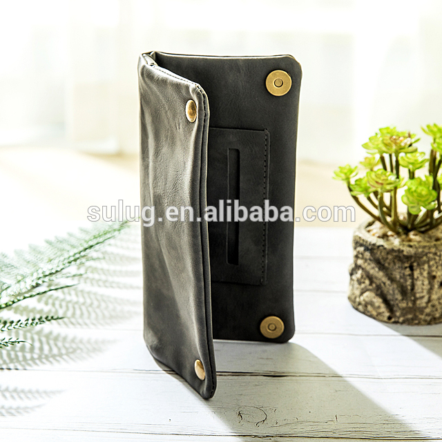 High quality Newest customized Wallet Leather tobacco pouch case rolling cigarettesoft pu leather tobacco pouch