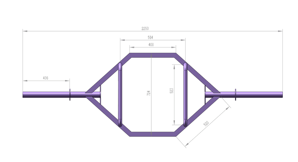 FABA2017011 Olimpic Hex Trap Bar