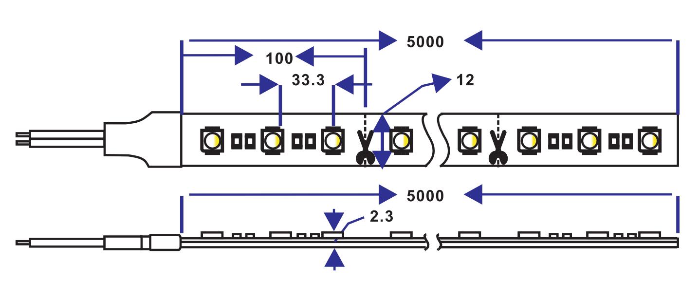 Heat resistant smd 5050 4in1 RGBWW RGBW led light strip / led strip