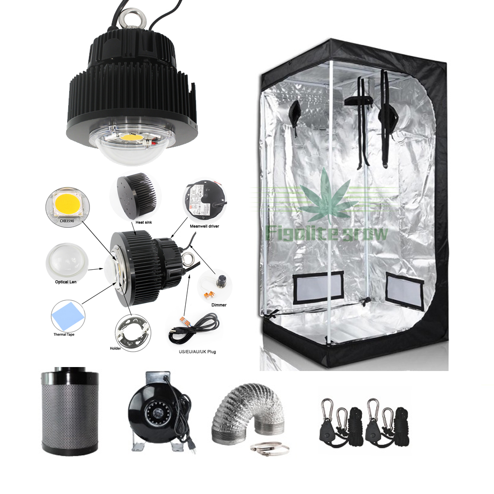 Indoor mushroom grow tent hydroponics complete kit 60x60x120