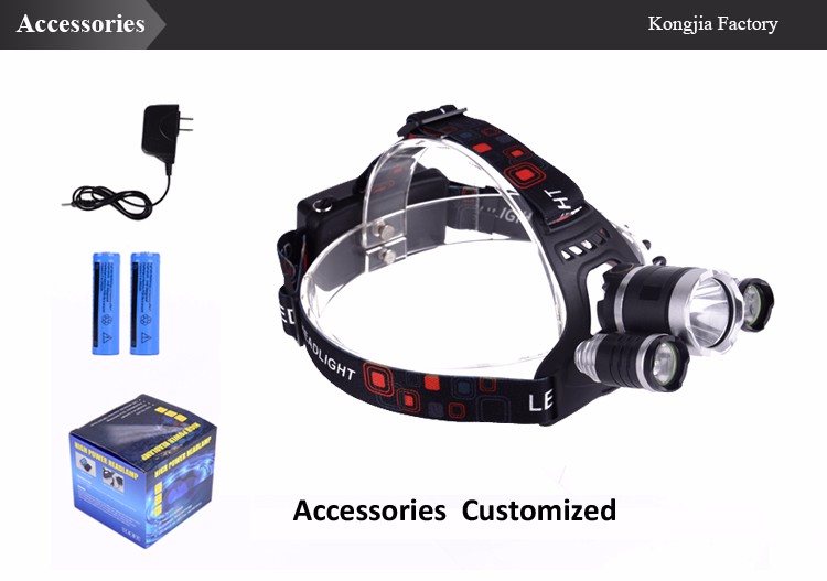 NHKJ Factory Most Powerful Waterproof Led Lights Outdoor Headlamp for Camping