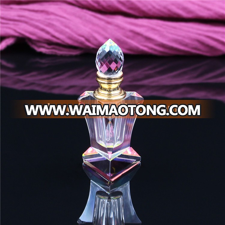 dubai 3ml small empty oil glass k9 crystal perfume bottle wholesale