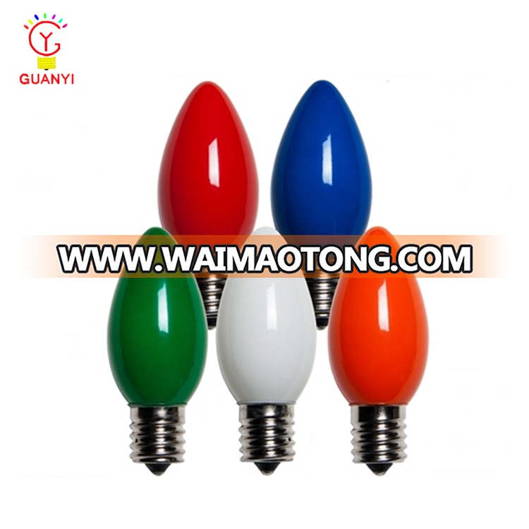 C9 Opaque Soft  Listed Multi Color Christmas String Light Bulb Set