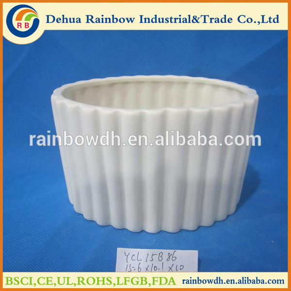 square shape ceramic glazed flower pot