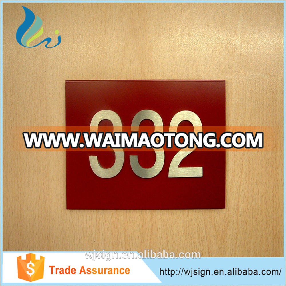 Factory Direct Can Noctilucous Metal Custom Room Number door sign