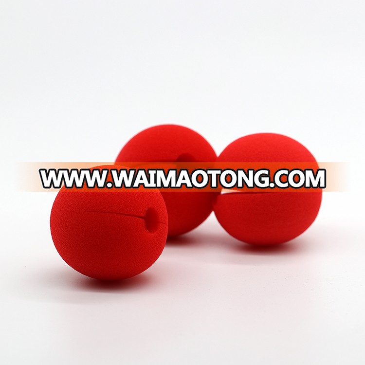 China Manufacturer Sells Premium PU Foam Party Favor Red Sponge Ball Clown Nose