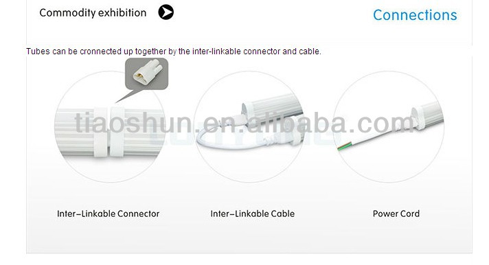 Low lumen decay 120lm/W T8 CE Rohs listed IC driver SMD2835 emergency led linear batten tube