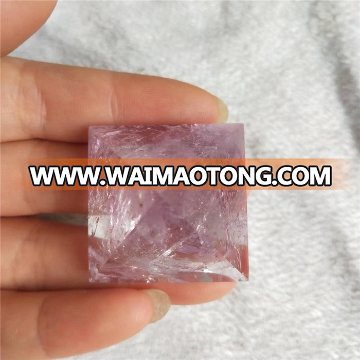 Flawless amethyst reiki pyramid for healing and metaphysical use