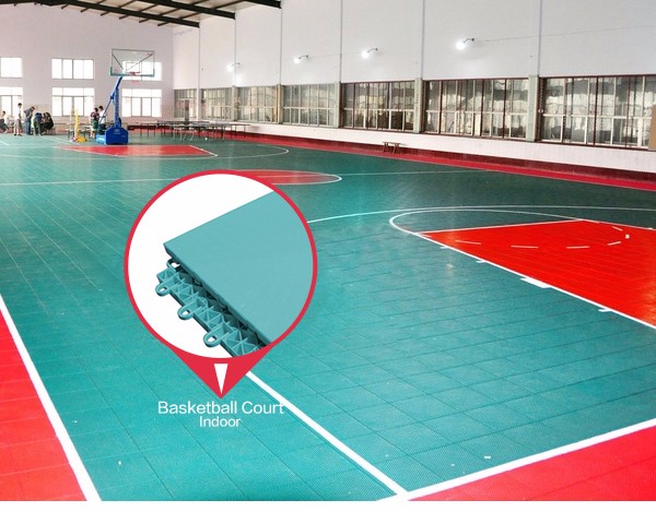 Hot sale suspended modular pp interlocking sports portable flooring tiles