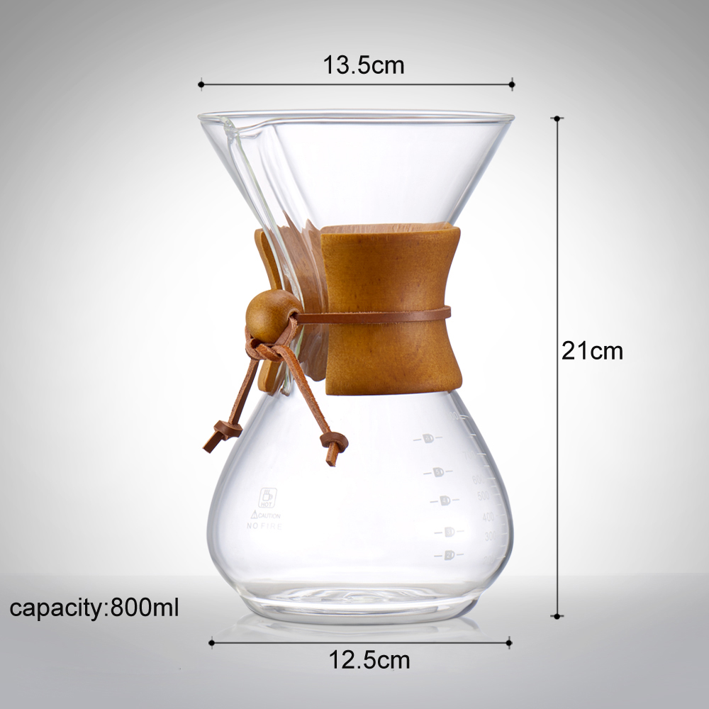 Wholesale Factory Direct Classic Glass Coffee Maker Pour Over Coffee Dripper