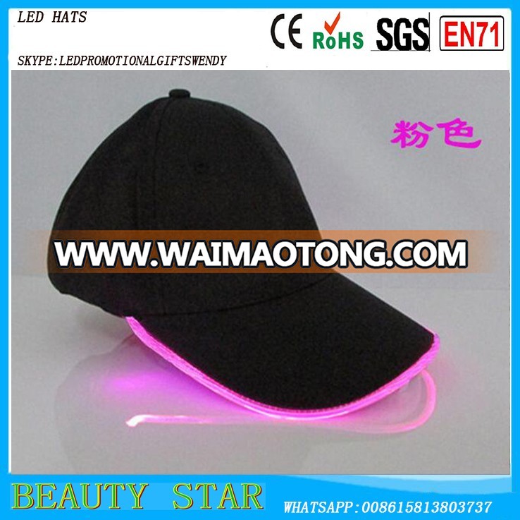 Promotion LED hat,new fashion Led flashing hat for party,Logo customized led hats China factory