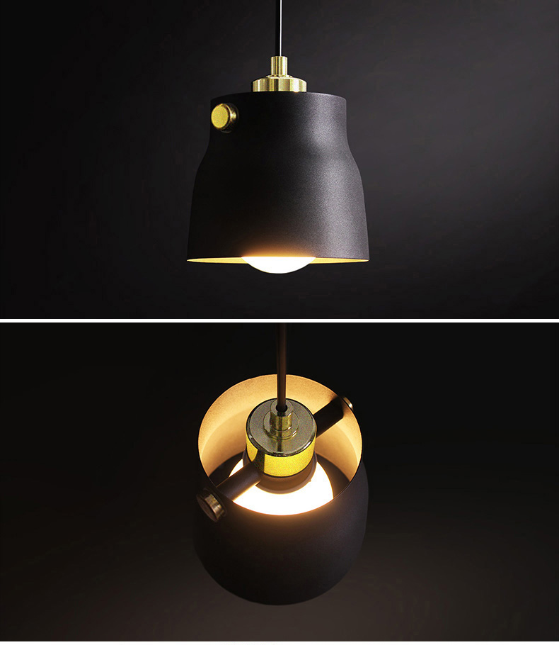 Metal Black Painted pendant light With  E27 Lampholders single Metal creative Hanging Lamp