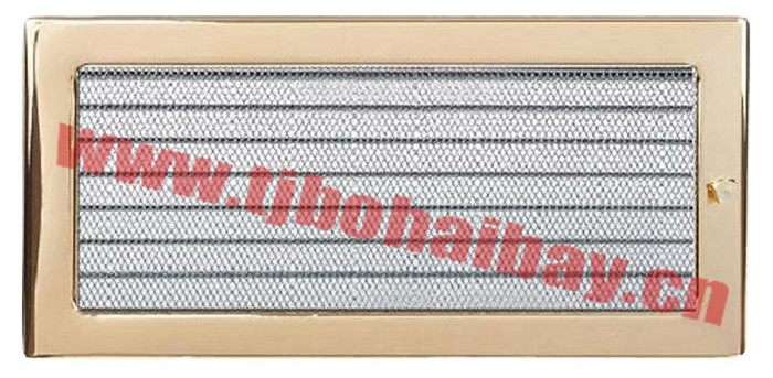 BHB Gold plated stainless steel fireplace ventilation grilles