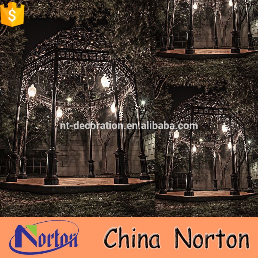 Retro style iron gazebos wholesale for sale NTBM-087A