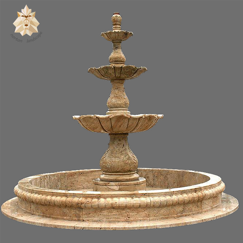 China classic cream beige marble water fountain NTMFO-025Y