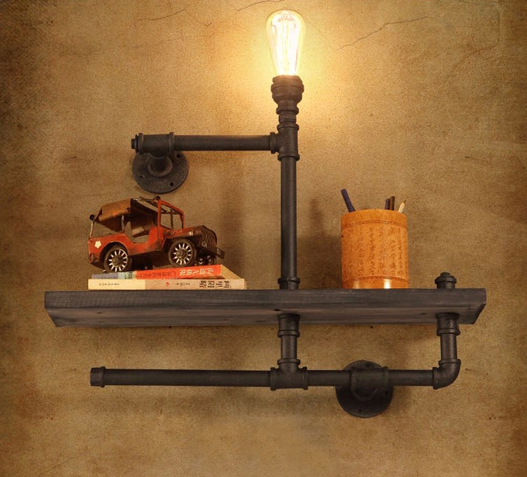 9.19-10 china supplier CE UL Retro Industrial Bulb Lighting water Pipe Wall Ceiling Lamp