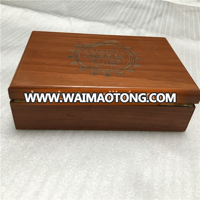 Custom Printing Logo Timber Cigar Box Wood Packaging with Sliding Lid