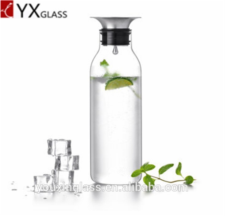 700ml high borosilicate heat resistant Clear glass water jug for cold drinks