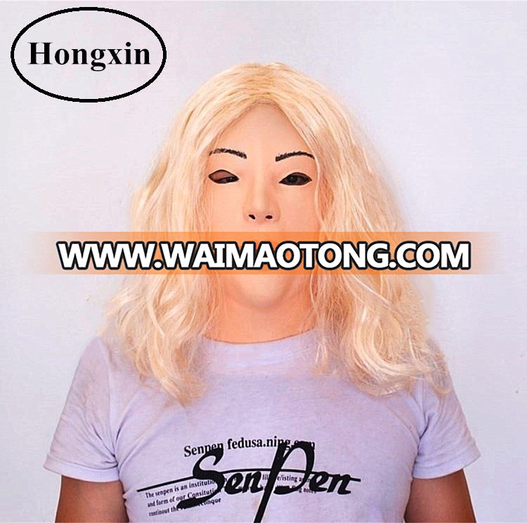 Huizhou Factory Wholesale Female Mask Realistic Fancy Dress Fit Adult Latex Mask Fetish